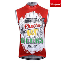 Load image into Gallery viewer, Thriller Rider Sports Bicycle Clothing Mens Cycling Vests Windproof Sleeveless(Cheers &amp; Beers)
