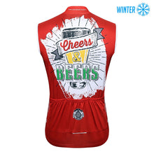 Load image into Gallery viewer, Thriller Rider Sports Bicycle Clothing Mens Cycling Vests Winter Sleeveless(Cheers &amp; Beers)
