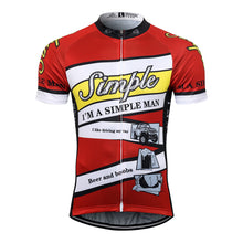 Load image into Gallery viewer, Thriller Rider Sports Bicycle Clothing Mens Cycling Jersey Short Sleeve(I&#39;m Simple Man)
