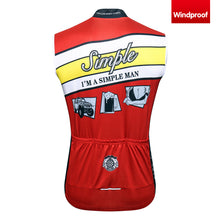 Load image into Gallery viewer, Thriller Rider Sports Bicycle Clothing Mens Cycling Vests Windproof Sleeveless(I&#39;m Simple Man)
