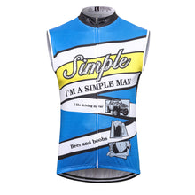 Load image into Gallery viewer, Thriller Rider Sports Bicycle Clothing Mens Cycling Vests Sleeveless(I&#39;m Simple Man)
