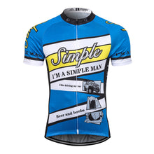 Load image into Gallery viewer, Thriller Rider Sports Bicycle Clothing Mens Cycling Jersey Short Sleeve(I&#39;m Simple Man)
