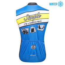 Load image into Gallery viewer, Thriller Rider Sports Bicycle Clothing Mens Cycling Vests Winter Sleeveless(I&#39;m Simple Man)
