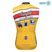 Load image into Gallery viewer, Thriller Rider Sports Bicycle Clothing Mens Cycling Vests Winter Sleeveless(I&#39;m Simple Man)
