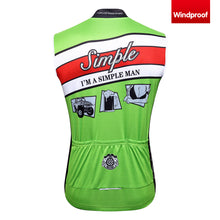 Load image into Gallery viewer, Thriller Rider Sports Bicycle Clothing Mens Cycling Vests Windproof Sleeveless(I&#39;m Simple Man)
