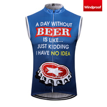 Load image into Gallery viewer, Thriller Rider Sports Bicycle Clothing Mens Cycling Vests Windproof Sleeveless(Beer Cap)
