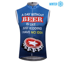 Load image into Gallery viewer, Thriller Rider Sports Bicycle Clothing Mens Cycling Vests Winter Sleeveless(Beer Cap)
