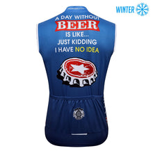 Load image into Gallery viewer, Thriller Rider Sports Bicycle Clothing Mens Cycling Vests Winter Sleeveless(Beer Cap)
