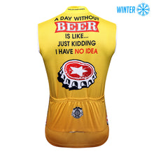 Load image into Gallery viewer, Thriller Rider Sports Bicycle Clothing Mens Cycling Vests Winter Sleeveless(Beer Cap)
