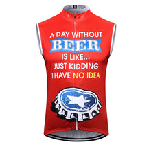 Load image into Gallery viewer, Thriller Rider Sports Bicycle Clothing Mens Cycling Vests Sleeveless(Beer Cap)
