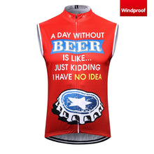 Load image into Gallery viewer, Thriller Rider Sports Bicycle Clothing Mens Cycling Vests Windproof Sleeveless(Beer Cap)
