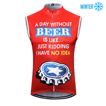 Load image into Gallery viewer, Thriller Rider Sports Bicycle Clothing Mens Cycling Vests Winter Sleeveless(Beer Cap)
