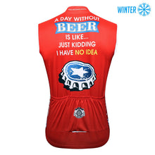 Load image into Gallery viewer, Thriller Rider Sports Bicycle Clothing Mens Cycling Vests Winter Sleeveless(Beer Cap)
