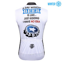 Load image into Gallery viewer, Thriller Rider Sports Bicycle Clothing Mens Cycling Vests Winter Sleeveless(Beer Cap)
