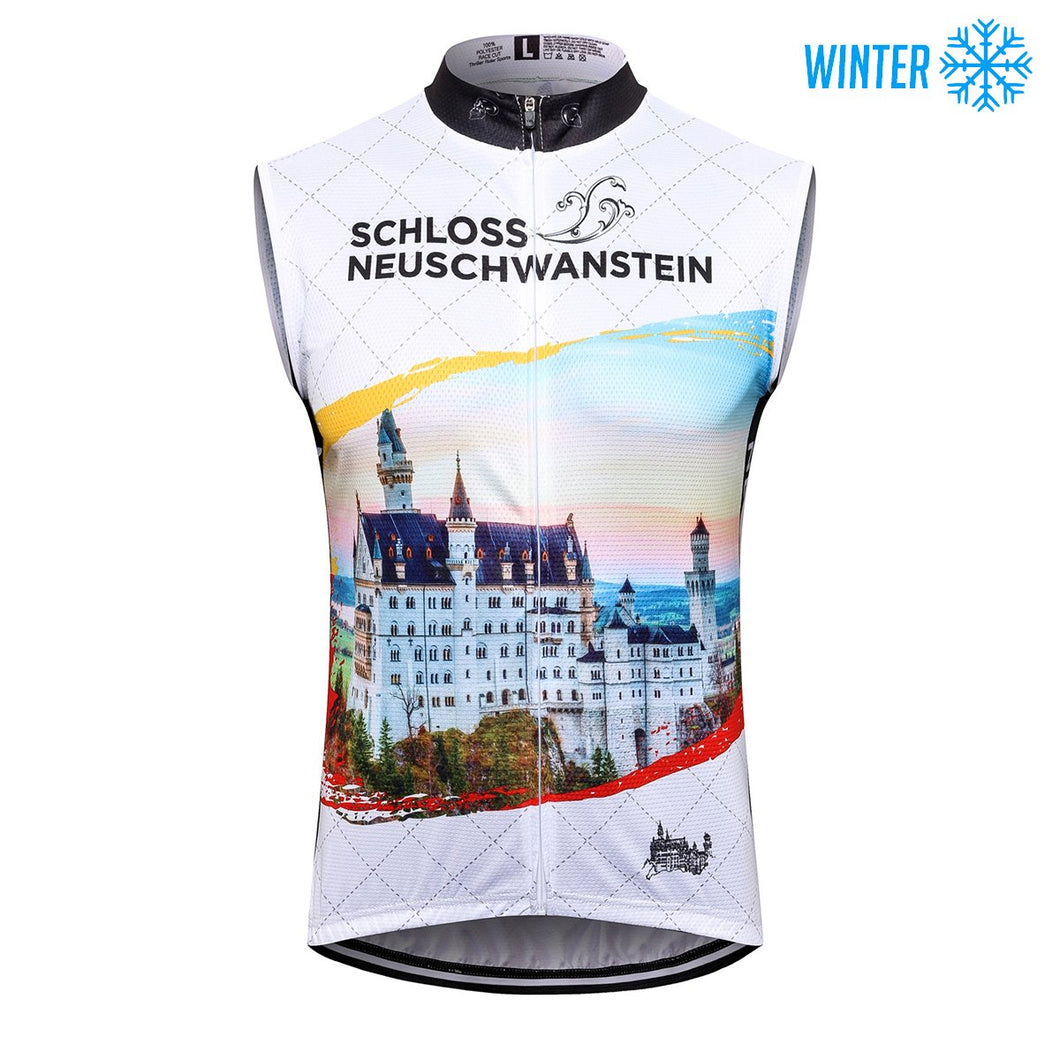 Thriller Rider Sports Bicycle Clothing Mens Cycling Vests Winter Sleeveless(Schoss Neuschwanstein)