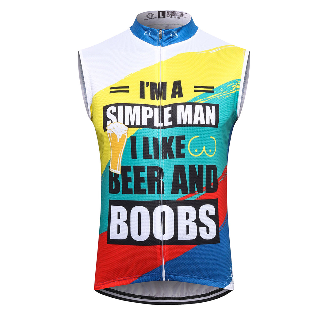 Thriller Rider Sports Bicycle Clothing Mens Cycling Vests Sleeveless(I'm a Simple Man)