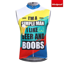 Load image into Gallery viewer, Thriller Rider Sports Bicycle Clothing Mens Cycling Vests Windproof Sleeveless(I&#39;m a Simple Man)
