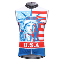 Load image into Gallery viewer, Thriller Rider Sports Bicycle Clothing Mens Cycling Vests Sleeveless(USA Flag)
