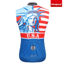 Load image into Gallery viewer, Thriller Rider Sports Bicycle Clothing Mens Cycling Vests Windproof Sleeveless(USA Flag)
