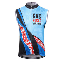 Load image into Gallery viewer, Thriller Rider Sports Bicycle Clothing Mens Cycling Vests Sleeveless(Gas Sucks Ride a Bike)
