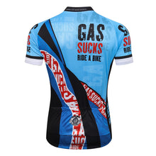 Load image into Gallery viewer, Thriller Rider Sports Bicycle Clothing Mens Cycling Jersey Short Sleeve(Gas Sucks Ride a Bike)
