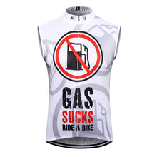 Load image into Gallery viewer, Thriller Rider Sports Bicycle Clothing Mens Cycling Vests Sleeveless(Gas Sucks Ride a Bike)
