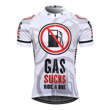 Load image into Gallery viewer, Thriller Rider Sports Bicycle Clothing Mens Cycling Jersey Short Sleeve(Gas Sucks Ride a Bike)
