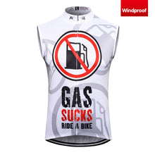 Load image into Gallery viewer, Thriller Rider Sports Bicycle Clothing Mens Cycling Vests Windproof Sleeveless(Gas Sucks Ride a Bike)
