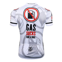 Load image into Gallery viewer, Thriller Rider Sports Bicycle Clothing Mens Cycling Jersey Short Sleeve(Gas Sucks Ride a Bike)
