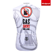 Load image into Gallery viewer, Thriller Rider Sports Bicycle Clothing Mens Cycling Vests Windproof Sleeveless(Gas Sucks Ride a Bike)
