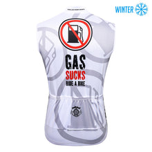 Load image into Gallery viewer, Thriller Rider Sports Bicycle Clothing Mens Cycling Vests Winter Sleeveless(Gas Sucks Ride a Bike)
