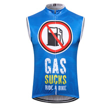 Load image into Gallery viewer, Thriller Rider Sports Bicycle Clothing Mens Cycling Vests Sleeveless(Gas Sucks Ride a Bike)
