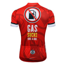 Load image into Gallery viewer, Thriller Rider Sports Bicycle Clothing Mens Cycling Jersey Short Sleeve(Gas Sucks Ride a Bike)
