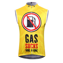 Load image into Gallery viewer, Thriller Rider Sports Bicycle Clothing Mens Cycling Vests Sleeveless(Gas Sucks Ride a Bike)
