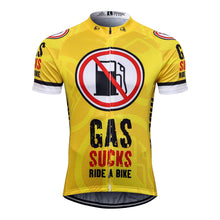 Load image into Gallery viewer, Thriller Rider Sports Bicycle Clothing Mens Cycling Jersey Short Sleeve(Gas Sucks Ride a Bike)
