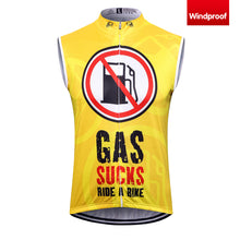 Load image into Gallery viewer, Thriller Rider Sports Bicycle Clothing Mens Cycling Vests Windproof Sleeveless(Gas Sucks Ride a Bike)
