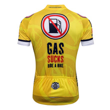 Load image into Gallery viewer, Thriller Rider Sports Bicycle Clothing Mens Cycling Jersey Short Sleeve(Gas Sucks Ride a Bike)
