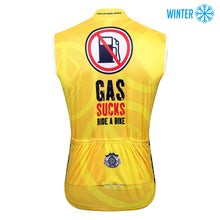 Load image into Gallery viewer, Thriller Rider Sports Bicycle Clothing Mens Cycling Vests Winter Sleeveless(Gas Sucks Ride a Bike)
