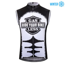 Load image into Gallery viewer, Thriller Rider Sports Bicycle Clothing Mens Cycling Vests Winter Sleeveless(Gas Sucks Ride a Bike)
