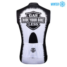 Load image into Gallery viewer, Thriller Rider Sports Bicycle Clothing Mens Cycling Vests Winter Sleeveless(Gas Sucks Ride a Bike)
