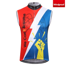 Load image into Gallery viewer, Thriller Rider Sports Bicycle Clothing Mens Cycling Vests Windproof Sleeveless(We Can&#39;t Breathe)
