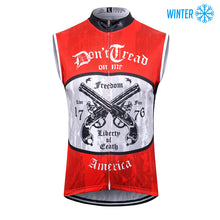 Load image into Gallery viewer, Thriller Rider Sports Bicycle Clothing Mens Cycling Vests Winter Sleeveless(Don&#39;t Cread on Me)
