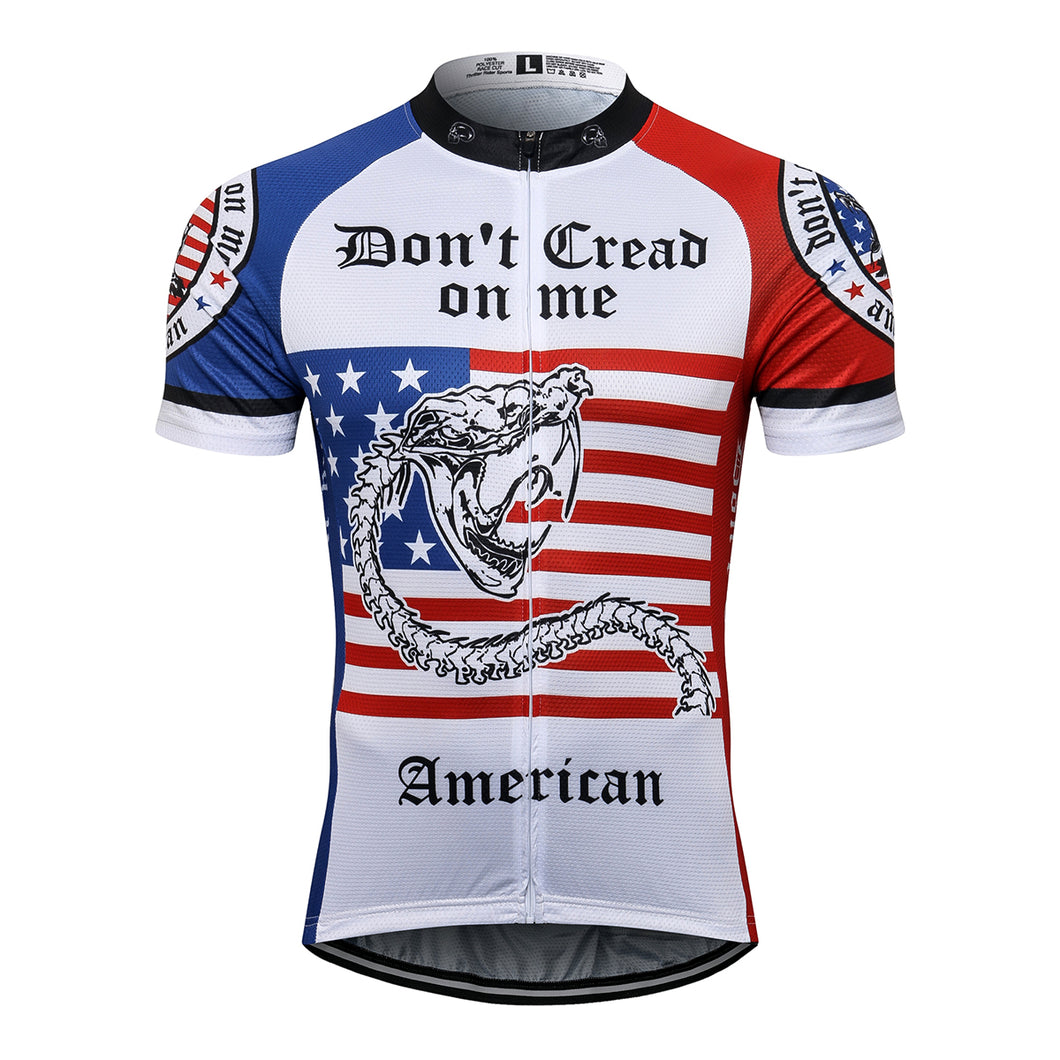 Thriller Rider Sports Bicycle Clothing Mens Cycling Jersey Short Sleeve(Don't Cread on Me)