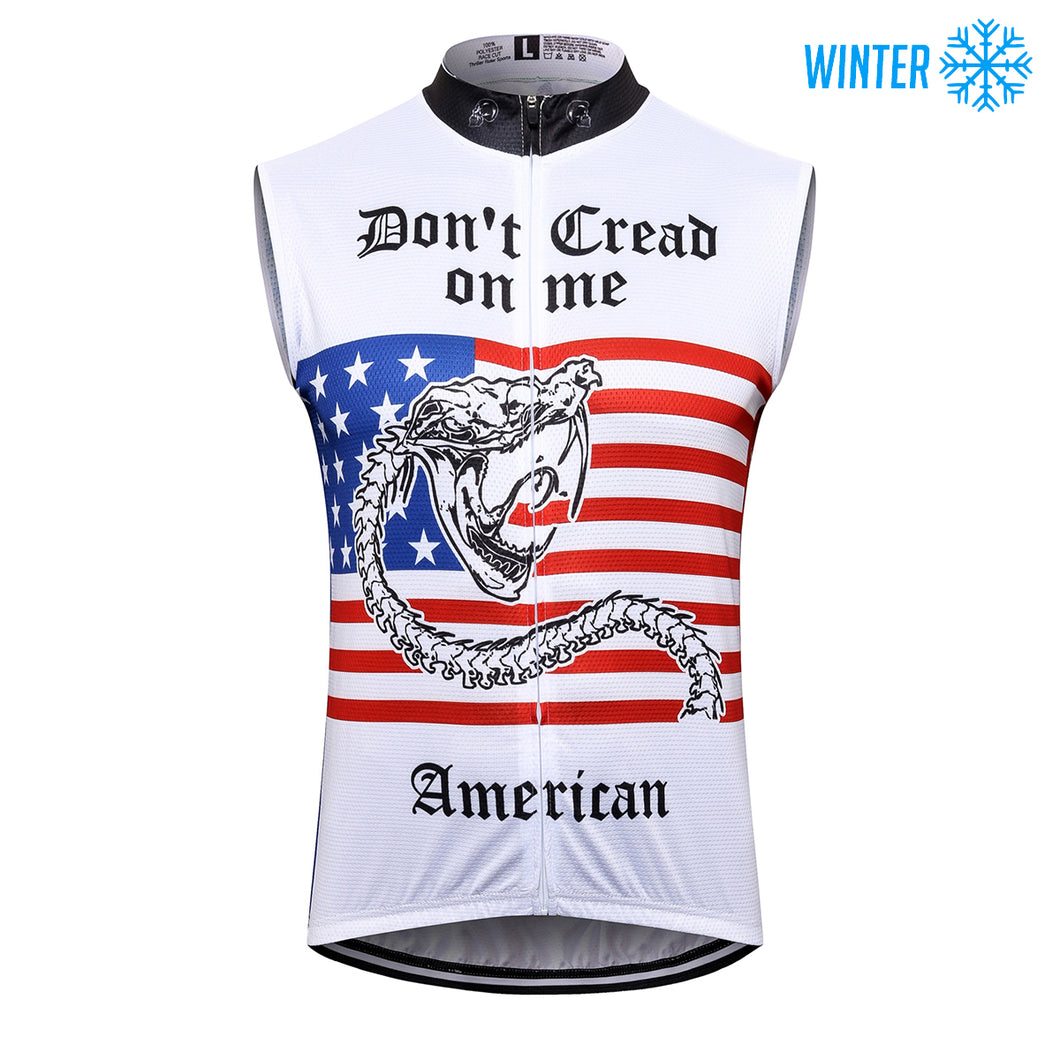 Thriller Rider Sports Bicycle Clothing Mens Cycling Vests Winter Sleeveless(Don't Cread on Me)