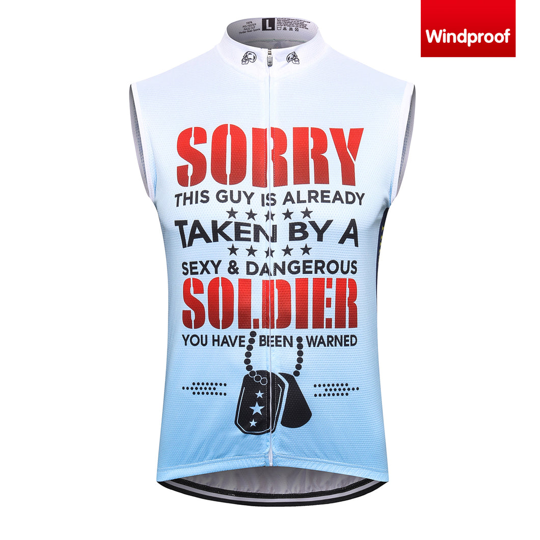 Thriller Rider Sports Bicycle Clothing Mens Cycling Vests Windproof Sleeveless(You Have Been Warned)